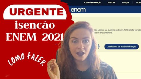 onde pedir isenção do enem